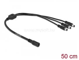 DELOCK DC kábel elosztó 5,5 x 2,1 mm 1 x anya - 3 x apa DL83021 small