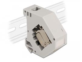 DELOCK DIN sín adapter Keystone modullal RJ45 anya Cat.6A LSA DL86014 small