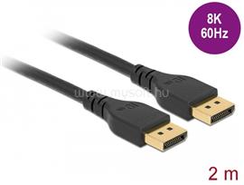 DELOCK DisplayPort kábel 8K 60 Hz 2 m DP 8K tanúsítvánnyal retesz nélküli DL85910 small