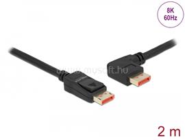 DELOCK DisplayPort kábel egyenes csatlakozódugóval - balra néző csatlakozódugóval 8K 60 Hz 2 m DL87046 small