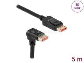 DELOCK DisplayPort kábel egyenes csatlakozódugóval - csatlakozódugóval 90  ívelt lefelé 8K 60 Hz 5 m DL87053 small