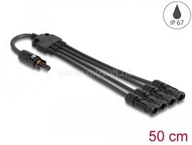 DELOCK DL4 napelem elosztó kábel 1 x anya és 4 x duga 50 cm fekete DL88227 small