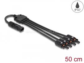 DELOCK DL4 szolár elosztó kábel 1 x dugó-4 x anya 50 cm fekete DL88226 small