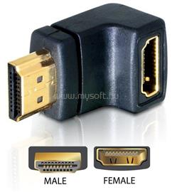 DELOCK DL65071 HDMI male -> HDMI female 90° lefelé elforgatott adapter DL65071 small