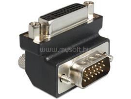 DELOCK DVI 24+5 pin anya > VGA 15 pin apa adapter, 90  forgatott DL65425 small