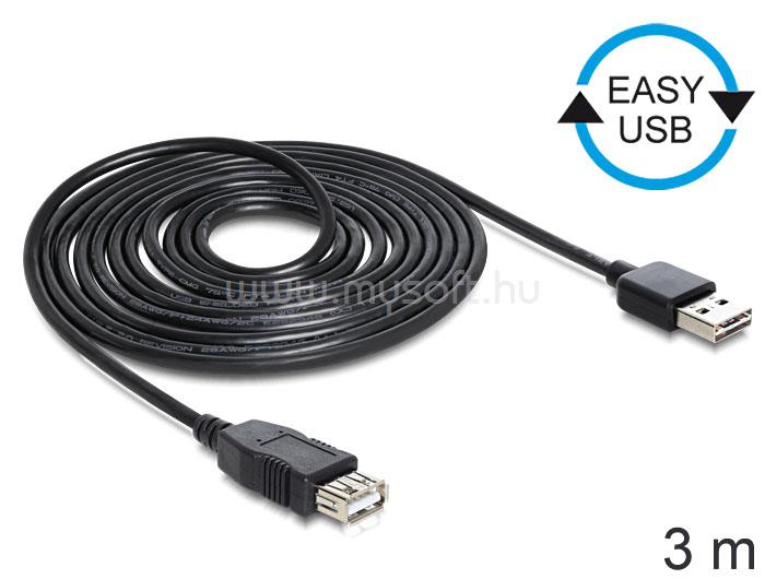 DELOCK EASY-USB 2.0 -A apa > USB 2.0-A anya hosszabbító kábel, 3 m