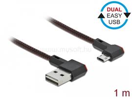 DELOCK EASY-USB 2.0 kábel A-típusú csatlakozódugó - EASY-USB Micro-B típusú csatlakozódugó, ívelt ba DL85271 small