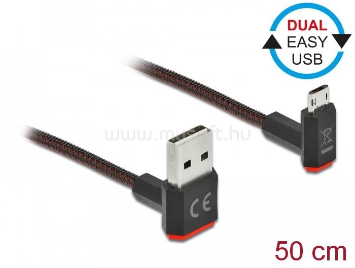 DELOCK EASY-USB 2.0 kábel A-típusú csatlakozódugó - EASY-USB Micro-B típusú csatlakozódugó