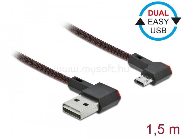 DELOCK EASY-USB 2.0 kábel A-típusú csatlakozódugó - EASY-USB Micro-B típusú csatlakozódugó