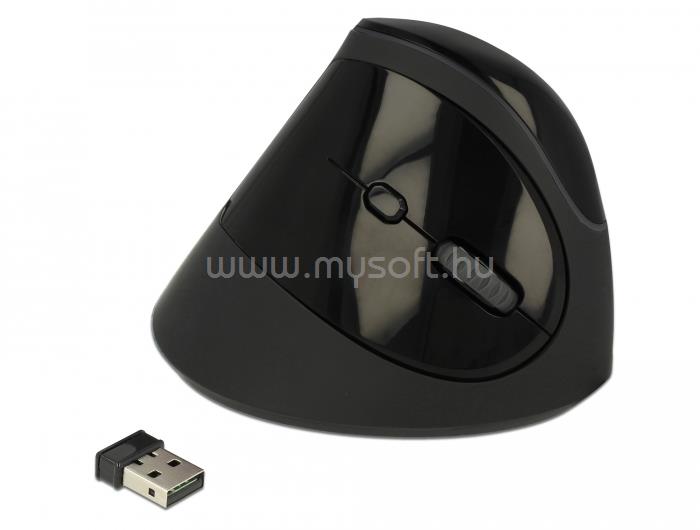 DELOCK Ergonómikus, vezetéknélküli függoleges USB egér