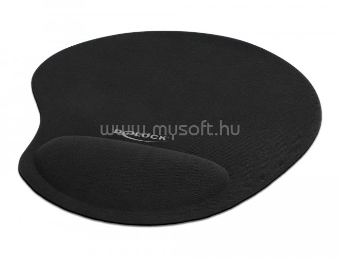 DELOCK Ergonómikus egérpad géles csuklótámasszal 230 x 202 x 24 mm (fekete)