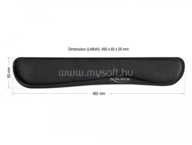 DELOCK Fekete csuklótámasz billentyűzethez vagy laptophoz DL12558 small