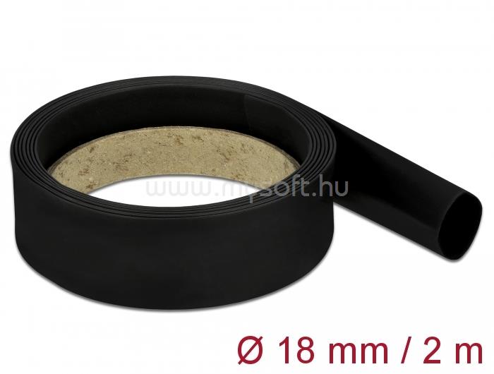 DELOCK Fekete zsugorcső 2 m x 18 mm