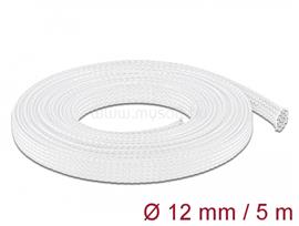 DELOCK Fonott kábelharisnya nyújtható 5 m x 12 mm fehér DL20694 small