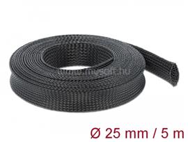 DELOCK Fonott kábelharisnya nyújtható 5 m x 25 mm fekete DL18851 small