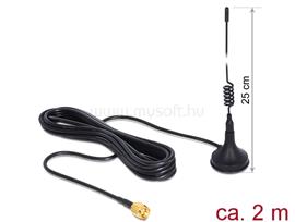 DELOCK GSM / UMTS antenna SMA dugó 3 dBi irányított fekete mágneses alap fekete DL88879 small