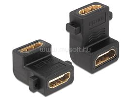 DELOCK HDMI A anya > anya adapter, csavarhellyel, 90 -ban elforgatott DL65510 small