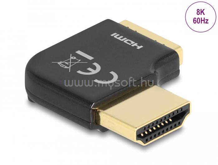 DELOCK HDMI adapter apa - anya 90 fok jobbra hajlítva 8K 60 Hz fém