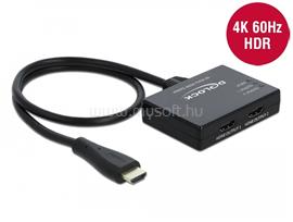 DELOCK HDMI-elosztó, 1 x HDMI-bemenet > 2 x HDMI-kimenet, 4K 60 Hz DL87747 small