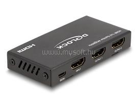 DELOCK HDMI elosztó 1 x HDMI megoszlik 2 x HDMI-vé, 4K 60 Hz kimenettel és downscalerrel DL18651 small