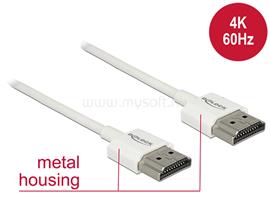 DELOCK HDMI-kábel Ethernettel - HDMI-A-csatlakozódugó > HDMI-A-csatlakozódugó, 3D, 4K, 1 m, vékony DL85122 small