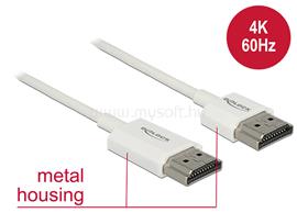 DELOCK HDMI-kábel Ethernettel - HDMI-A-csatlakozódugó > HDMI-A-csatlakozódugó, 3D, 4K, 3 m, vékony DL85138 small