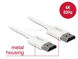 DELOCK HDMI-kábel Ethernettel - HDMI-A-csatlakozódugó > HDMI-A-csatlakozódugó, 3D, 4K, 4,5 m, vékony DL85139 small