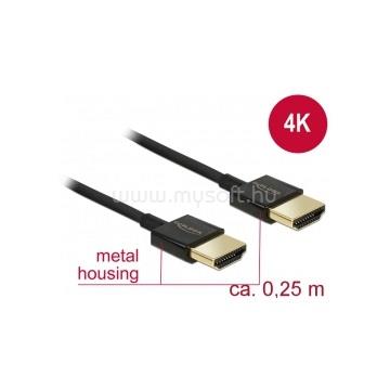 DELOCK HDMI kábel Ethernettel vékony - 0,25 m