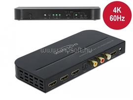 DELOCK HDMI kapcsoló 3 x HDMI bemenet - 1 x HDMI kimenet 4K 60 Hz Audio Extractor-ral DL66498 small