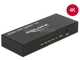 DELOCK HDMI UHD-es elosztó 1 x HDMI-bemenet > 4 x HDMI-kimenet 4K DL18684 small