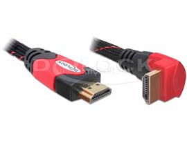 DELOCK High Speed HDMI Ethernet kábel, A-A apa/apa 5,0m hajlított DL82688 small