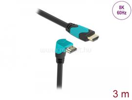 DELOCK High Speed HDMI kábel egyenes csatlakozódugóval - csatlakozódugóval 90  ívelt lefelé 48 Gbps DL86993 small