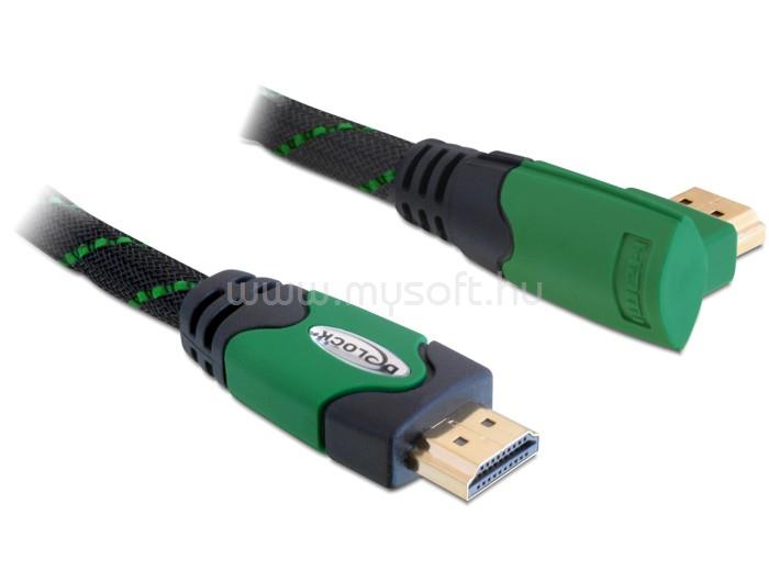 DELOCK High Speed HDMI-kábel típusú Ethernet   HDMI A dugós > HDMI A dugós derékszögű 4K 1 m