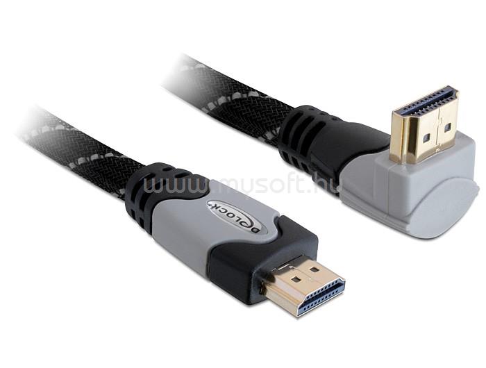DELOCK High Speed HDMI-kábel típusú Ethernet   HDMI A dugós > HDMI A dugós derékszögű 4K 1 m
