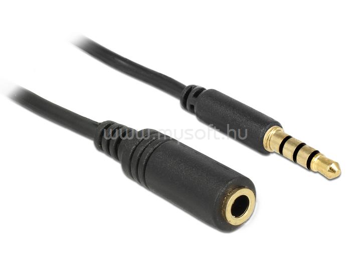 DELOCK hosszabbító kábel sztereó 3.5 mm jack apa / anya iPhonehoz 4 érintkezos 3 méteres