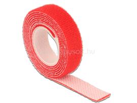 DELOCK Hurkolható rögzítok, 1 m x 13 mm (H x Sz) tekercs, piros DL18717 small