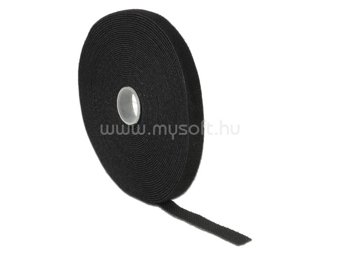 DELOCK Hurkolható rögzítok, 10 m x 13 mm (H x Sz) tekercs, fekete