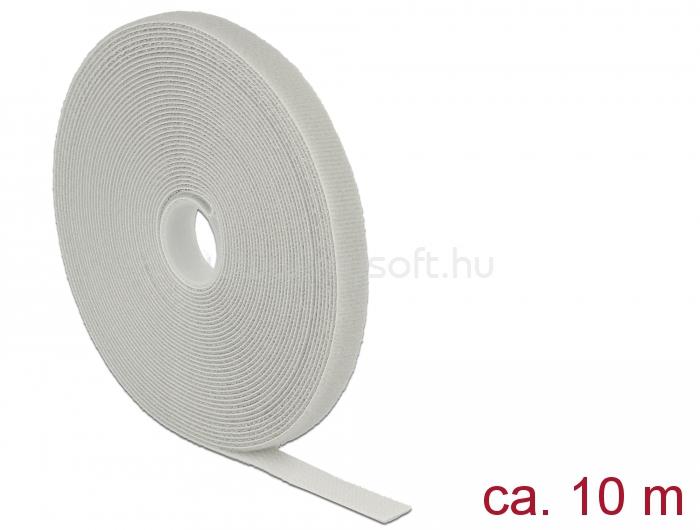 DELOCK Hurkolható rögzítők, 10 m x 13 mm (H x Sz) tekercs, szürke