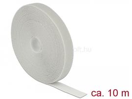 DELOCK Hurkolható rögzítők, 10 m x 20 mm (H x Sz) tekercs, szürke DL18281 small