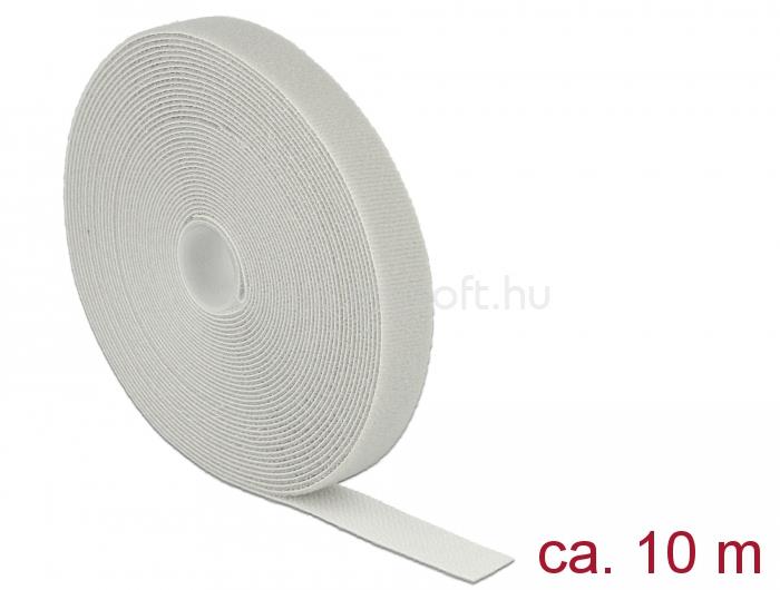 DELOCK Hurkolható rögzítők, 10 m x 20 mm (H x Sz) tekercs, szürke