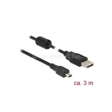 DELOCK KAB 84915 USB 2.0 A dugó > USB 2.0 Mini B dugó fekete - 3 m