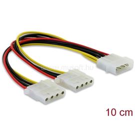 DELOCK Kábel - 82100 (1 x 4 pines molex apa  -> 2 x 4 pines molex anya, 11cm) DL82100 small