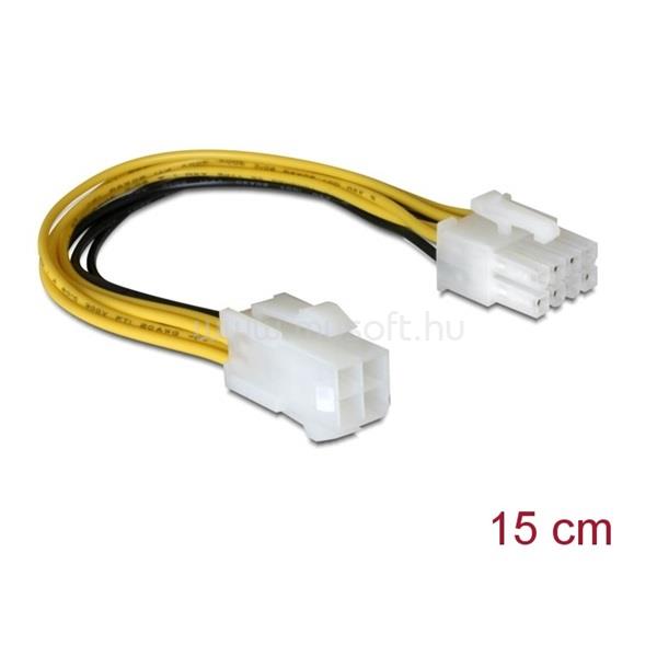 DELOCK Kábel - 82405 (Alaplapi átalakító kábel, 8 tűs EPS -> 4 tűs ATX/P4, 15cm)
