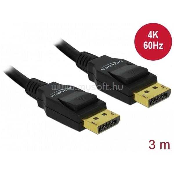 DELOCK Kábel - 82424 (DisplayPort kábel, apa-apa, 3m)