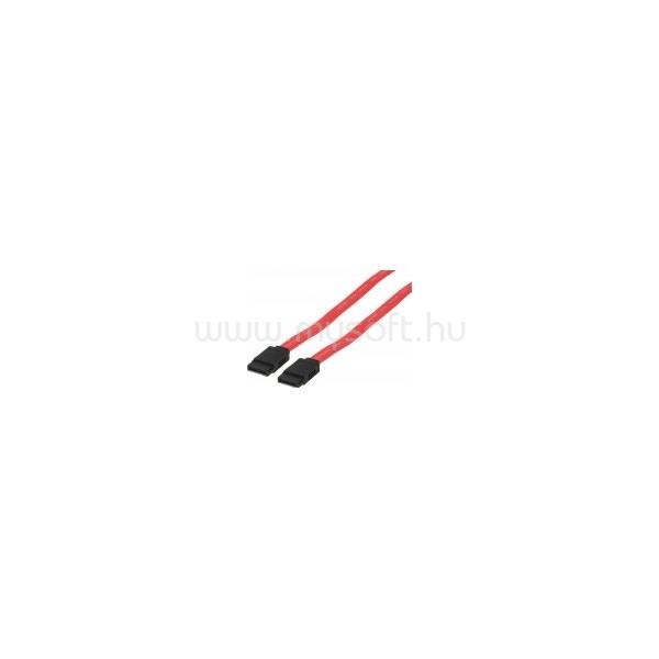 DELOCK Kábel - 82677 (SATA3, egyenes/egyenes, csatl.(fémlappal) Max.: 6Gb/s, piros, 0.5m)