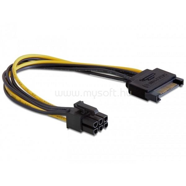 DELOCK Kábel - 82924 (SATA 15 pin -> 6 pin PCI Express)