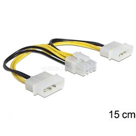 DELOCK Kábel - 83410 (1 x 8 pines EPS  -> 2 x 4 pines molex, 15cm) DL83410 small