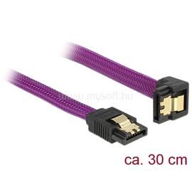 DELOCK Kábel - 83695 (SATA3, egyenes/lefelé 90fok, csatl.(fémlappal) Max.: 6Gb/s, lila, 0.3m) DL83695 small
