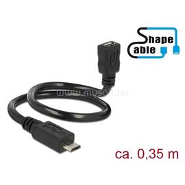 DELOCK Kábel - 83924 (USB-A 2.0 -> USB micro-B OTG, anya/apa, 0,35m) DL83924 small