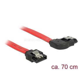DELOCK Kábel - 83970 (SATA3, egyenes/jobbra, csatl.(fémlappal) Max.: 6Gb/s, piros, 0.7m) DL83970 small